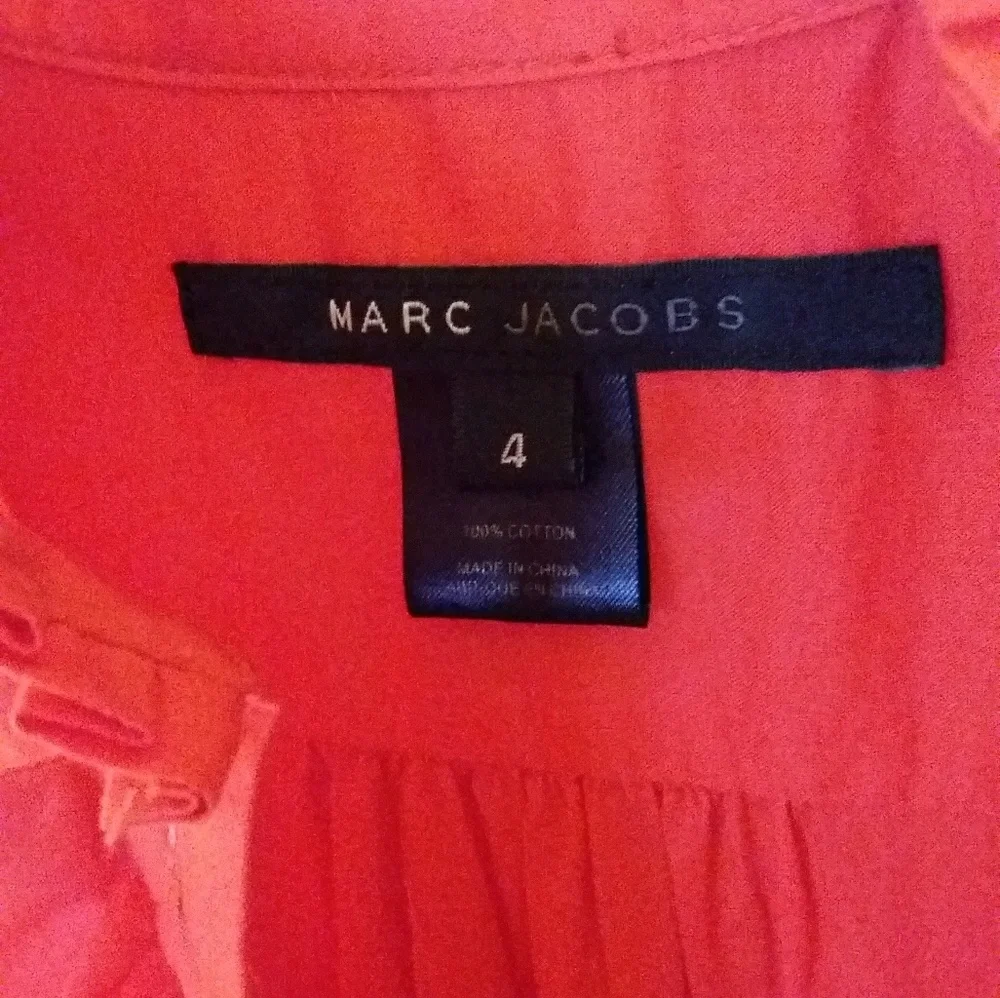 Marc Jacobs Red Ruffle Mini Dress - Picture 3 of 4